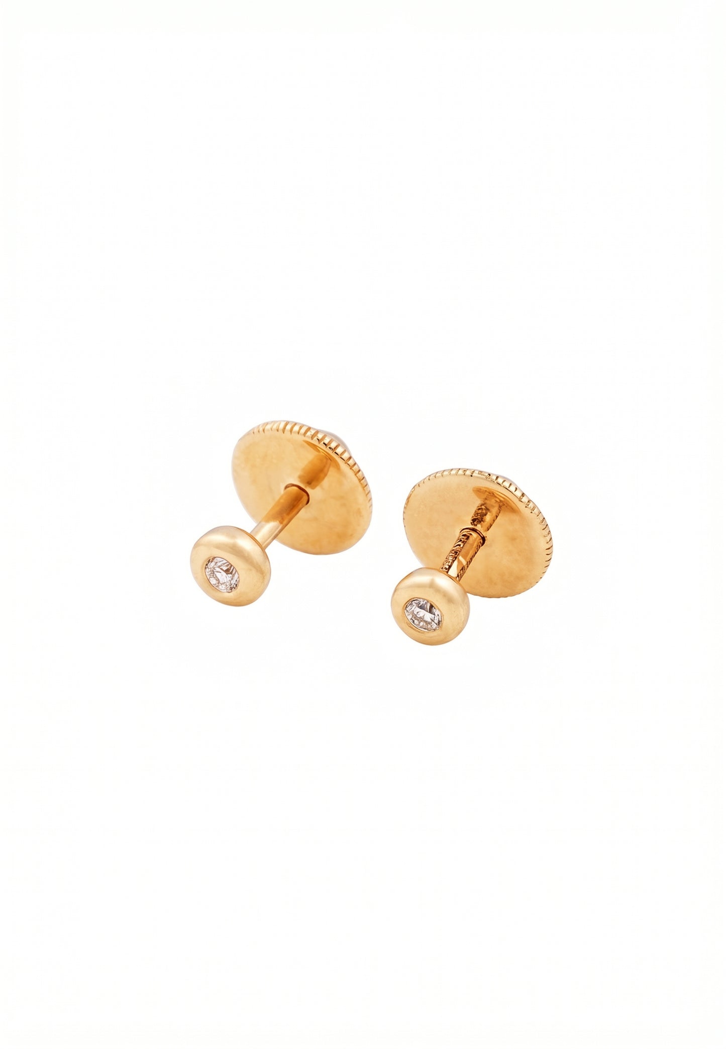 Bindu 18kt Gold Daily Wear Diamond Stud Earrings for Kids