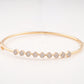 Yellow Gold Hexagon 18KT Diamond Bangle