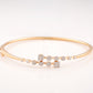 Rose Gold Cluster 18KT Diamond Bangle