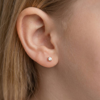Aura 18kt Gold Daily Wear Diamond Stud Earrings for Kids