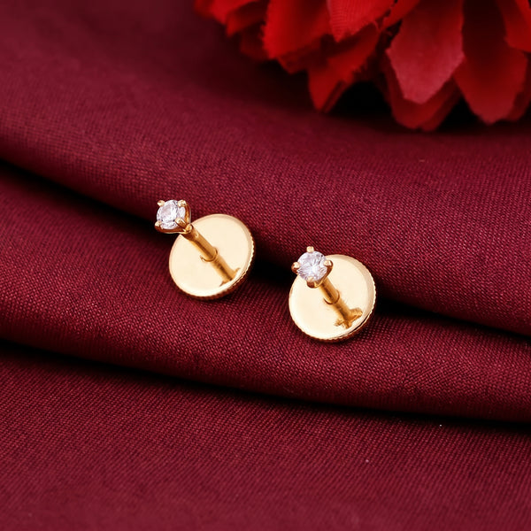 Aura 18kt Gold Daily Wear Diamond Stud Earrings for Kids