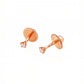 Classic 18Kt Rose Gold Solitaire Diamond Stud Earrings for Kid