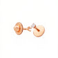 Classic 18Kt Rose Gold Solitaire Diamond Stud Earrings for Kid