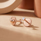 Classic 18Kt Rose Gold Solitaire Diamond Stud Earrings for Kid