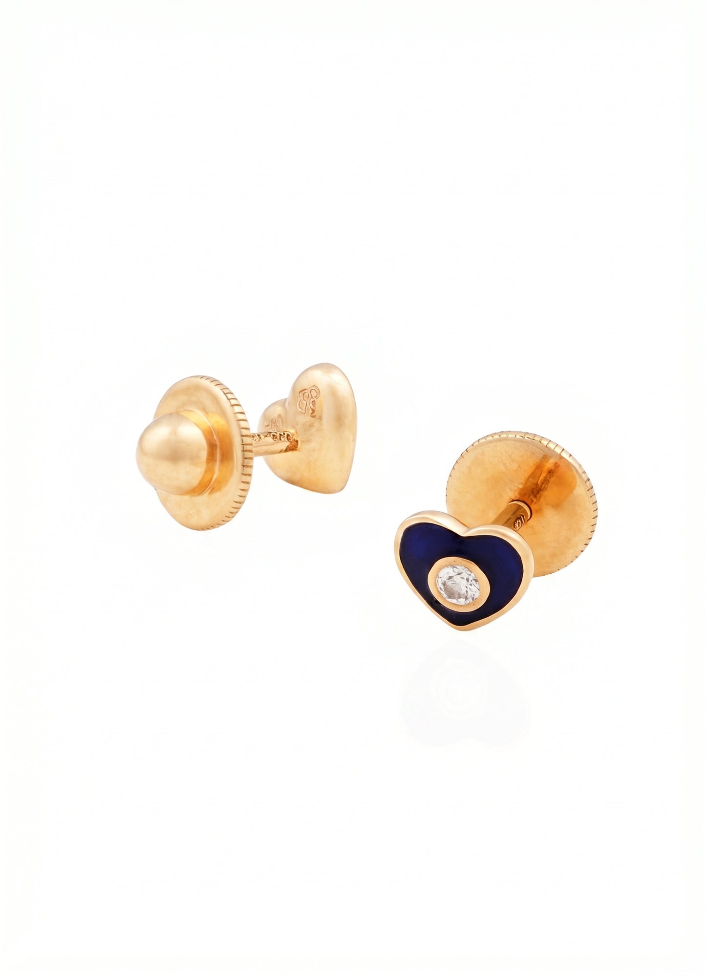 Mazhalai 18kt Gold Daily Wear Diamond Stud Earrings for Kids