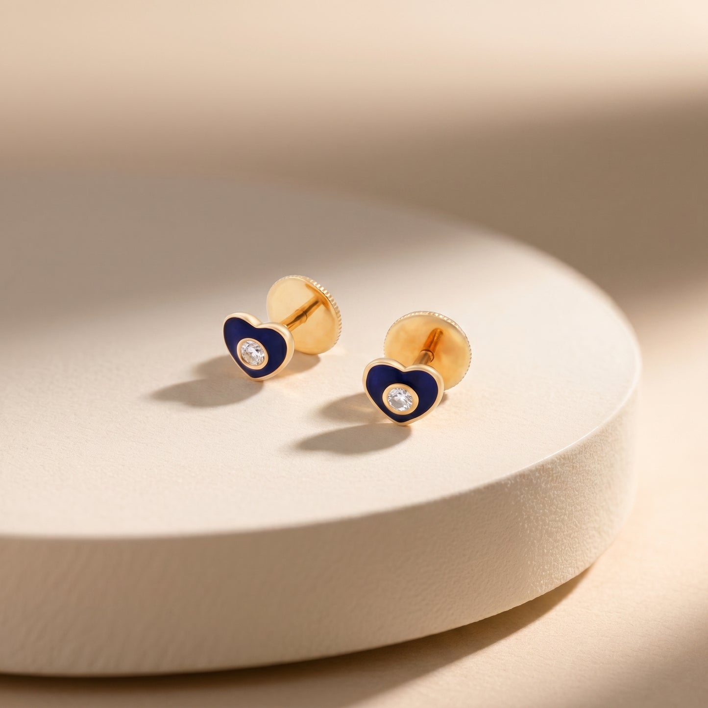 Mazhalai 18kt Gold Daily Wear Diamond Stud Earrings for Kids
