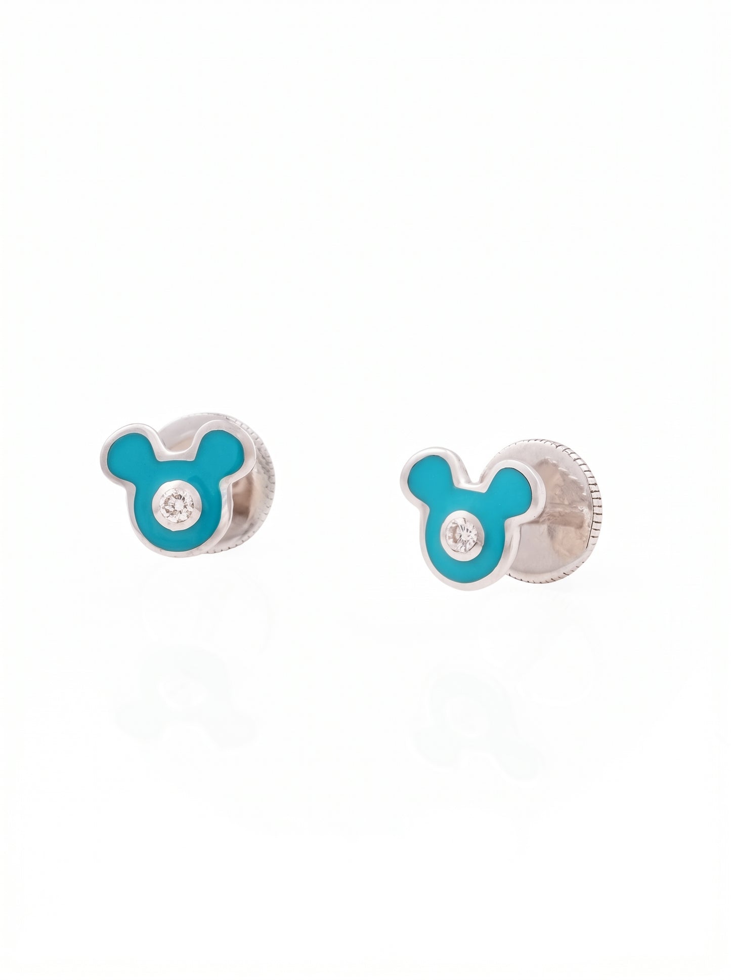 Neela White Gold Daily Wear Diamond Stud Earrings for Kids