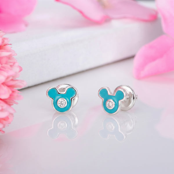 Neela White Gold Daily Wear Diamond Stud Earrings for Kids
