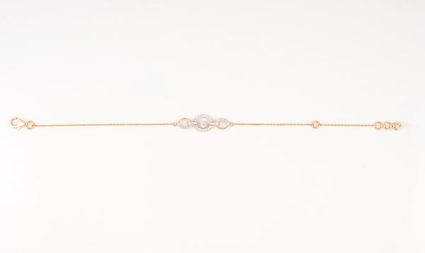 Gold Circle Link 18KT Diamond Bracelet