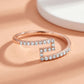 18kt Rose Gold Bypass Party Wear Diamond Ring for Women