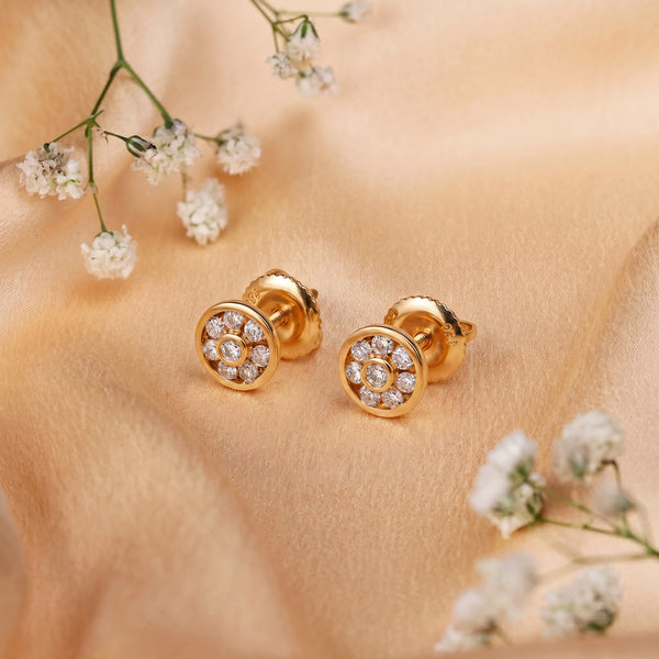 Phool 18kt Gold Daily Wear Diamond Stud Earrings for Kids