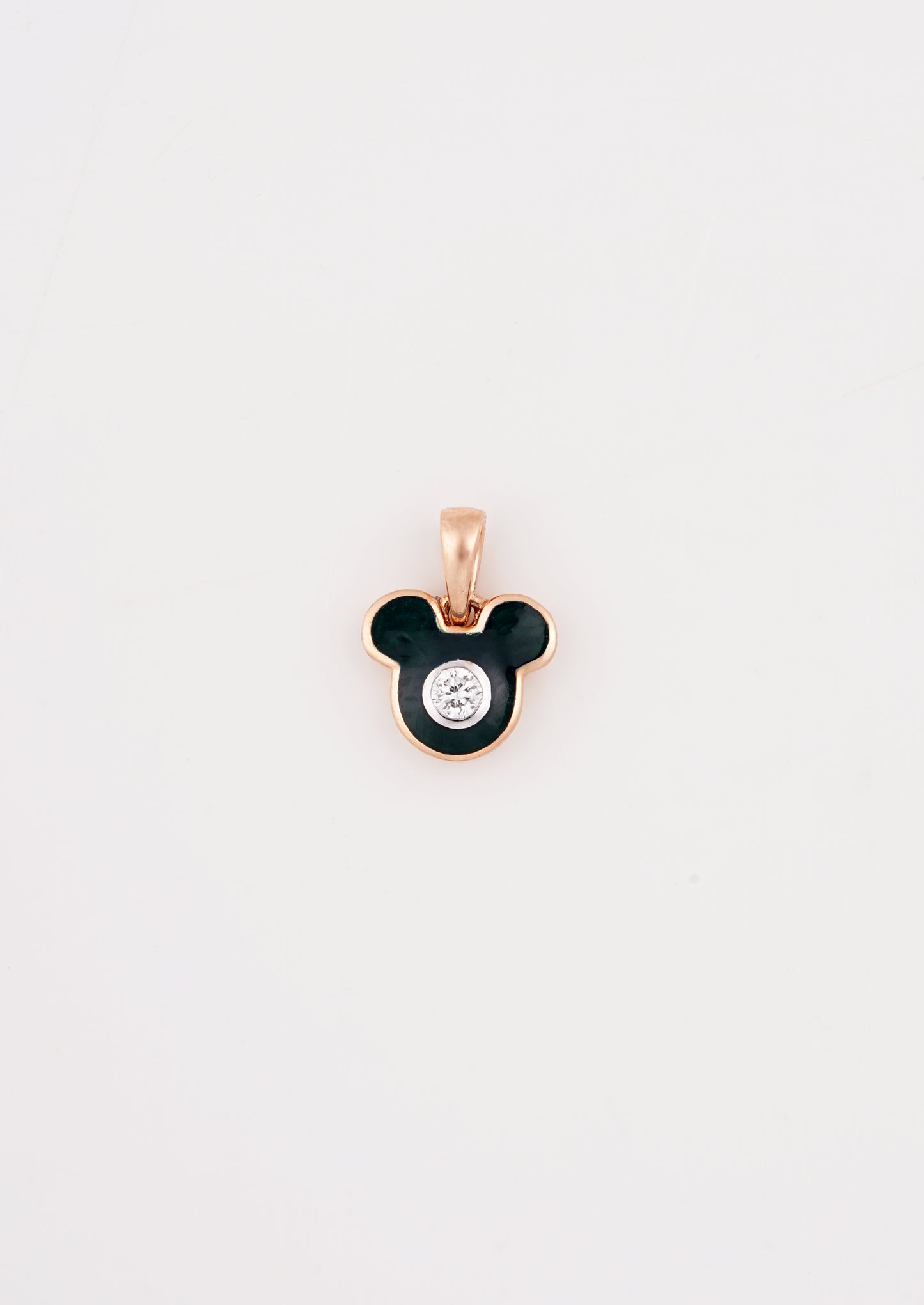 18kt Gold Kids Colored Enamel Diamond Pendant