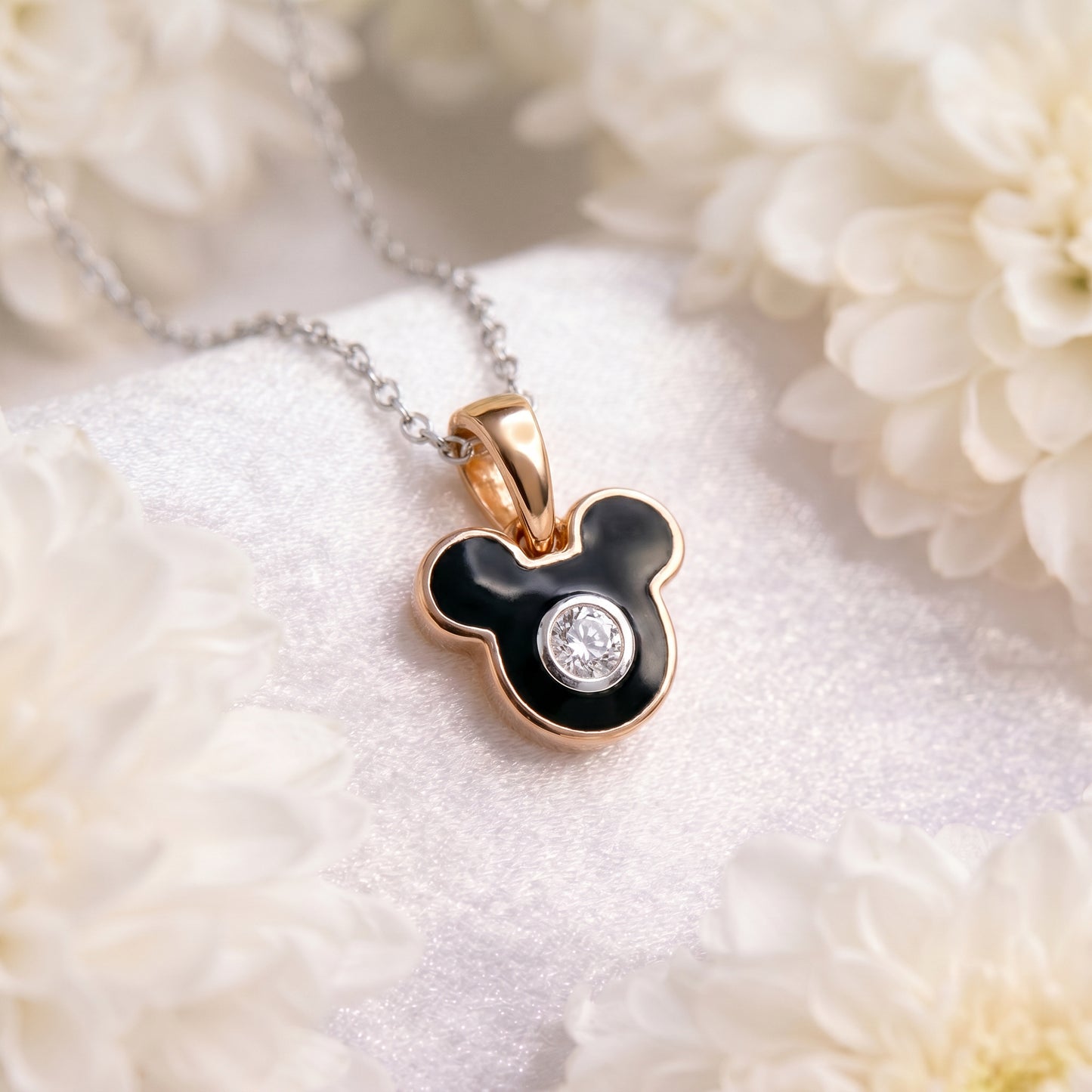 18kt Gold Kids Colored Enamel Diamond Pendant
