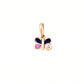 18kt Gold Kids Butterfly Diamond Pendant with Blue Pink Enamel