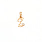 18kt Gold Initial Z Daily Wear Diamond Pendant for Kids