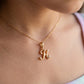 18kt Gold H Initial Daily Wear Diamond Pendant for Kids