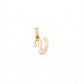 18kt Gold U Initial Daily Wear Diamond Pendant for Kids