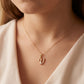 18kt Gold U Initial Daily Wear Diamond Pendant for Kids
