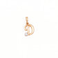 18kt Gold D Initial Daily Wear Diamond Pendant for Kids