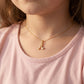 18kt Gold A Initial Daily Wear Diamond Pendant for Kids