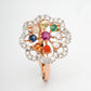 Navratnaya Gemstones 18kt Diamond Ring for Wedding