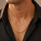 18Kt Yellow Gold Diamond Link Chain for Men