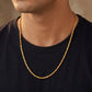 18Kt Yellow Gold Textured Bead Chain for Men