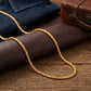 18KT Yellow Gold Wheat Link Chain for Men