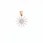 18Kt Gold Diamond Starburst Pendant for Women