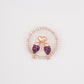 18Kt Rose Gold Love Birds Diamond Pendant for Women