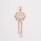 18Kt Rose Gold Diamond Flower Pendant For Women