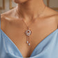 18Kt Rose Gold Diamond Flower Pendant For Women