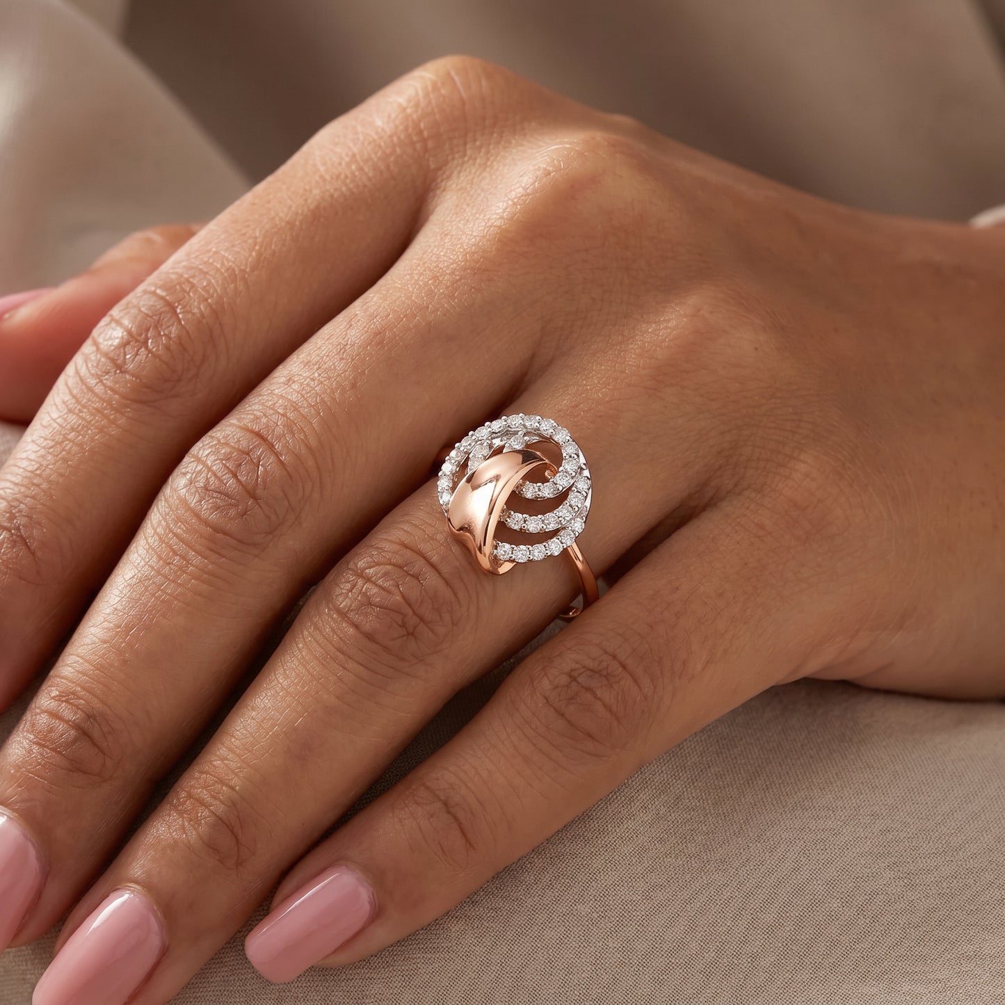 Interloop Halo 18kt Diamond Ring for Women