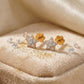 18KT Yellow Gold Star Diamond Stud Earrings