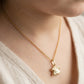 18kt Yellow Gold Retro Telephone Charm Pendant Necklace for Kids  