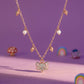 18Kt Gold Elephant Enamel Charm Necklace for Kids
