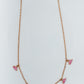 18Kt Gold Pink Dinosaur Enamel Charm Necklace for Kids