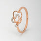 Open Floral 18kt rose Gold Daily Wear Diamond Ring