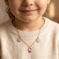 18kt Cute Cat & Moon Enamel Charm Necklace for Kids