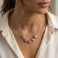 Roselle Pink Stone 18 KT Diamond Necklace For Women