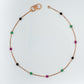 18kt Gold Multi-Gemstone arty Wear Anklet