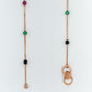 18kt Gold Multi-Gemstone arty Wear Anklet