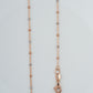 18kt Rose Gold Bead Station Anklet for Women | Two-Tone Box Chain