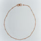18kt Rose Gold Two-Tone Diamond Cut Bead Anklet