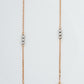 18kt Rose Gold Two-Tone Triple Bead Station Anklet