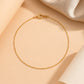 18kt Yellow Gold Plain Cable Chain Anklet for Women  