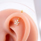 18KT Cartilage Stud Floral Dangling Charm