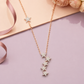 18KT Rose Gold Diamond Star Pendant Chain