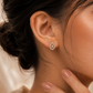 18KT Yellow Gold Teardrop Diamond Stud Earrings