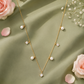 18KT Gold Diamond Pearl Necklace for Women